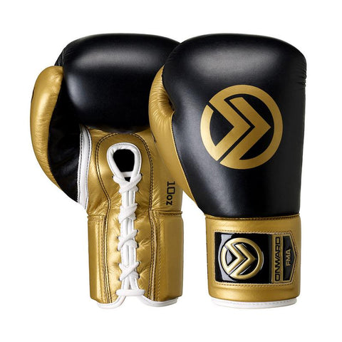 Onward Vero Lace Up Boxing Glove Black/Gold / 8oz